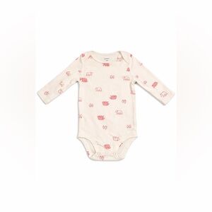 Pink Patterned Kids One Piece